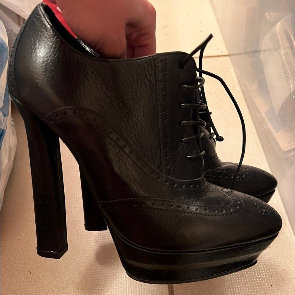 Bottega Veneta calf leather boots shoes platforms